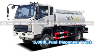 Camion distributore di carburante da 5.000 litri