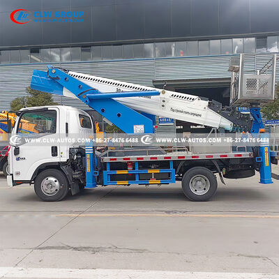Isuzu KV100 30m Height Aerial Work Truck with 6-section Polygonal Boom and 200kg Platform Capacity