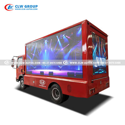 HOWO P3 LED Mobile Advertising Truck with P4 LED Display, 15KW Diesel Generator, and Flexible Content Management