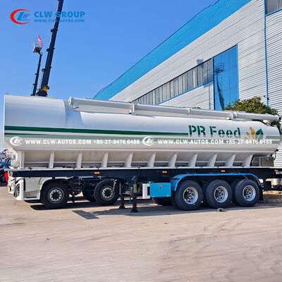 55m³ Aluminum Bulk Feed Semi-Trailer with High-Speed Hydraulic Discharge for Efficient Agricultural Logistics