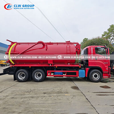 ISUZU 6x4 Sewage Suction Truck with 15-20m³ Tank and Water Cycle Suction Pump for Efficient Waste Management