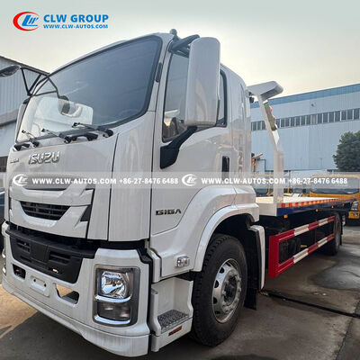 Isuzu FTR 4x2 Flatbed Wrecker with 8-Ton Recovery Capacity, 7.2m Deck, and 205HP Diesel Engine for Towing Companies